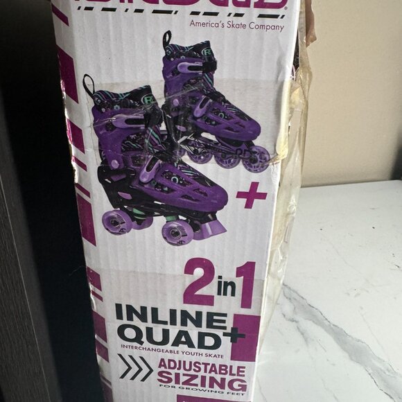 Roller Derby Interchangeable Youth Adjustable 2-1 Inline-Quad‎ Skate Size 3-6 - Picture 6 of 6